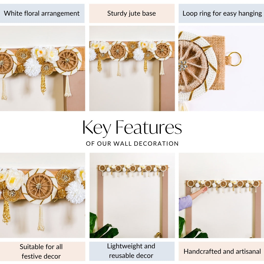 Eco Concious Floral Wall Hanging Toran