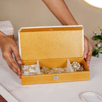 Eco Friendly Quadrata Pattern Sectioned Trinket Case