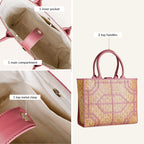 Ecofriendly Handwoven Natural BreezeBag Blush Pink Tote