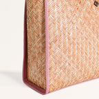 Ecofriendly Handwoven Natural BreezeBag Blush Pink Tote