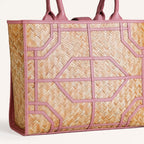 Ecofriendly Handwoven Natural BreezeBag Blush Pink Tote