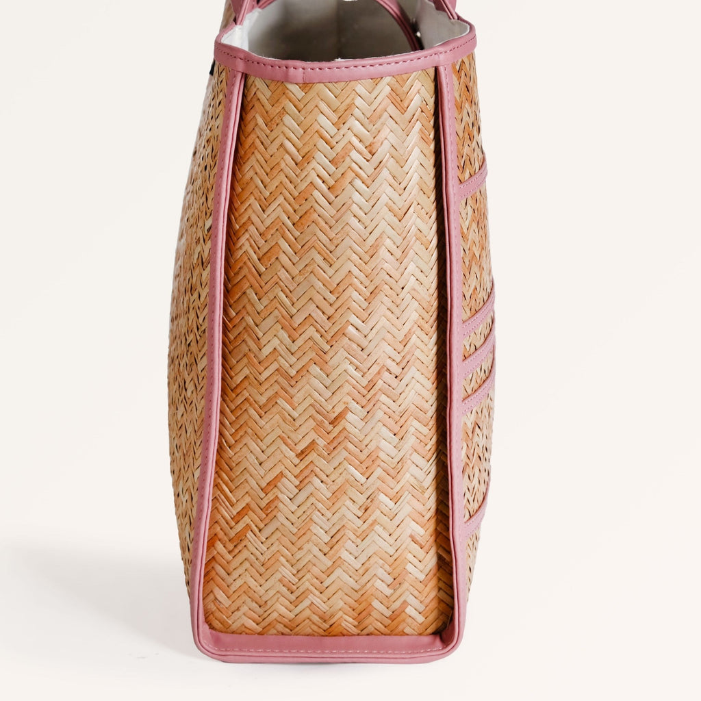 Ecofriendly Handwoven Natural BreezeBag Blush Pink Tote