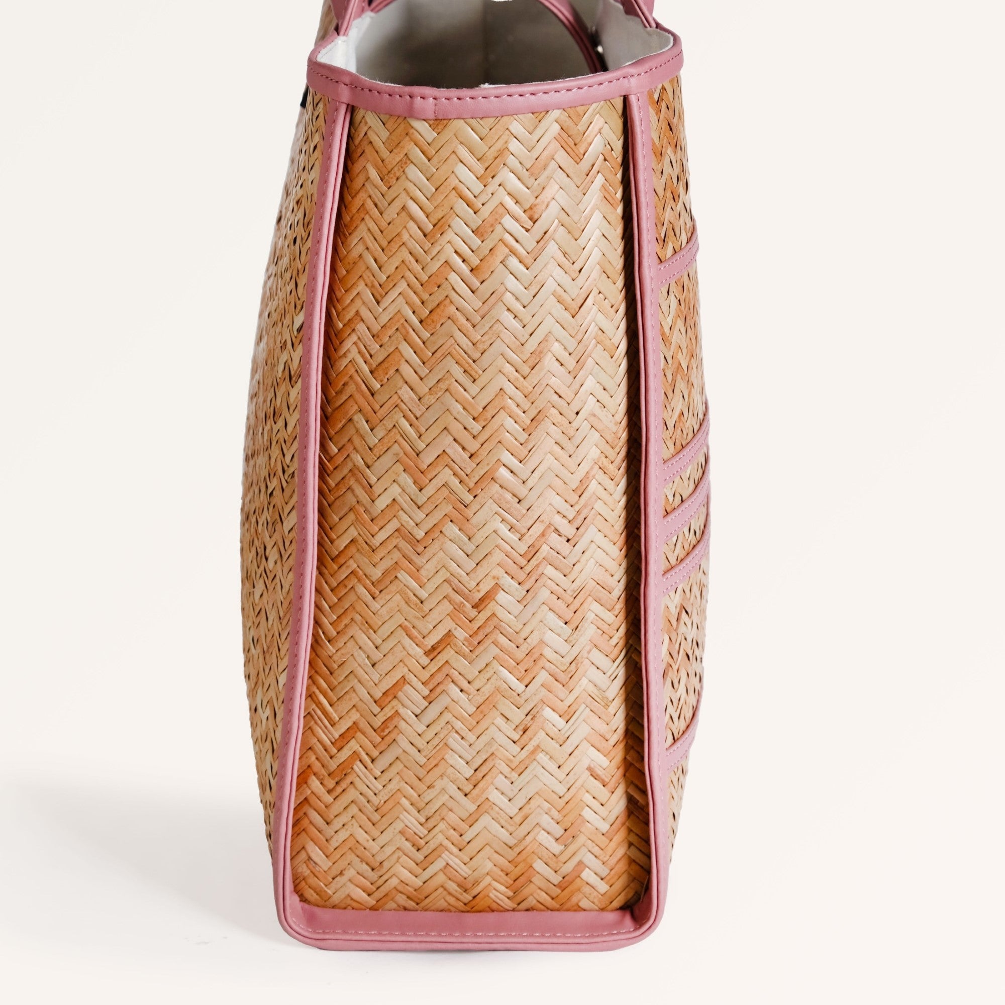 Ecofriendly Handwoven Natural BreezeBag Blush Pink Tote