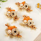 Ecofriendly Tealight Candle Holder Orange Set Of 4