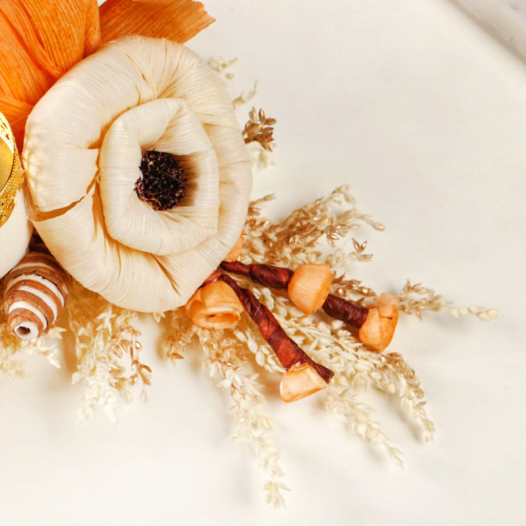 Ecofriendly Tealight Candle Holder Orange Set Of 4