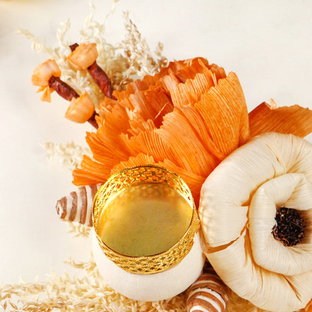 Ecofriendly Tealight Candle Holder Orange Set Of 4