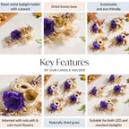 Ecofriendly Tealight Candle Holder Purple Set Of 4