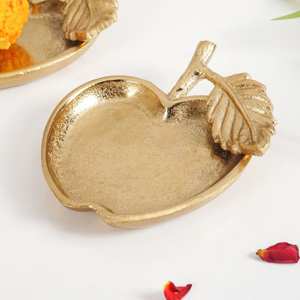 Eden Harvest Shiny Trinket Tray Set Of 2 In Festive Gift Box