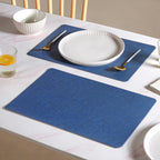 Electric Blue Embossed Table Mat Set Of 6