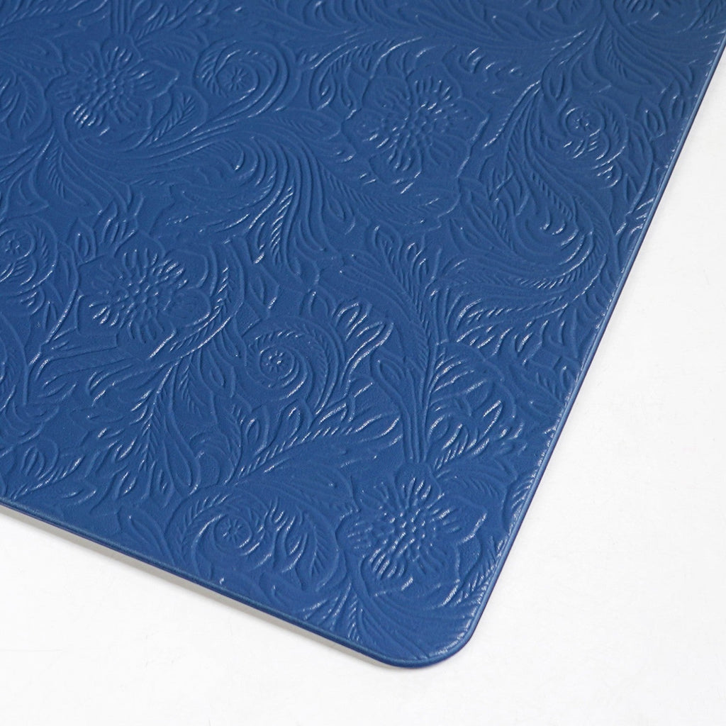Electric Blue Embossed Table Mat Set Of 6