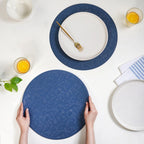 Electric Blue Round Table Mat Set Of 6