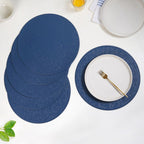 Electric Blue Round Table Mat Set Of 6