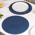 Electric Blue Round Table Mat Set Of 6