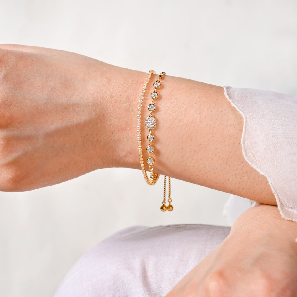 Elegant Gold Layered Charm Bracelet