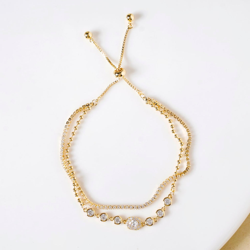 Elegant Gold Layered Charm Bracelet