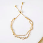 Elegant Gold Layered Charm Bracelet