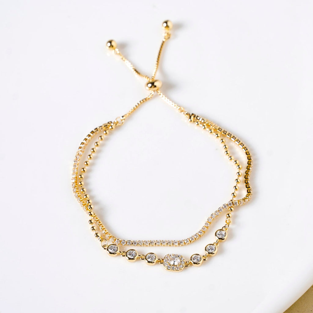 Elegant Gold Layered Charm Bracelet