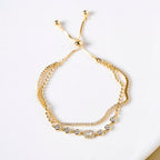 Elegant Gold Layered Charm Bracelet