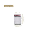 Embossed Glass Jar With Airtight Lid Set Of 4 750ml