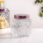 Embossed Kitchen Storage Container With Lids Set Of 4 1300ml