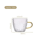 Embossed Leaf Tea Cup Set Of 6 110ml
