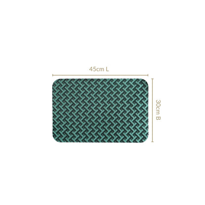 Emerald Green Basket Pattern Tablemat Set Of 6