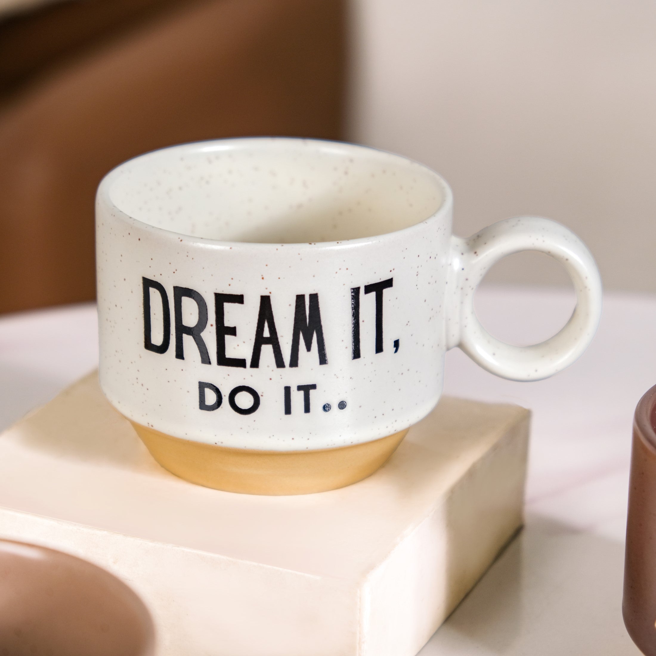 Inspirational Quotes Stackable Tea Cup Set Of 4 215ml