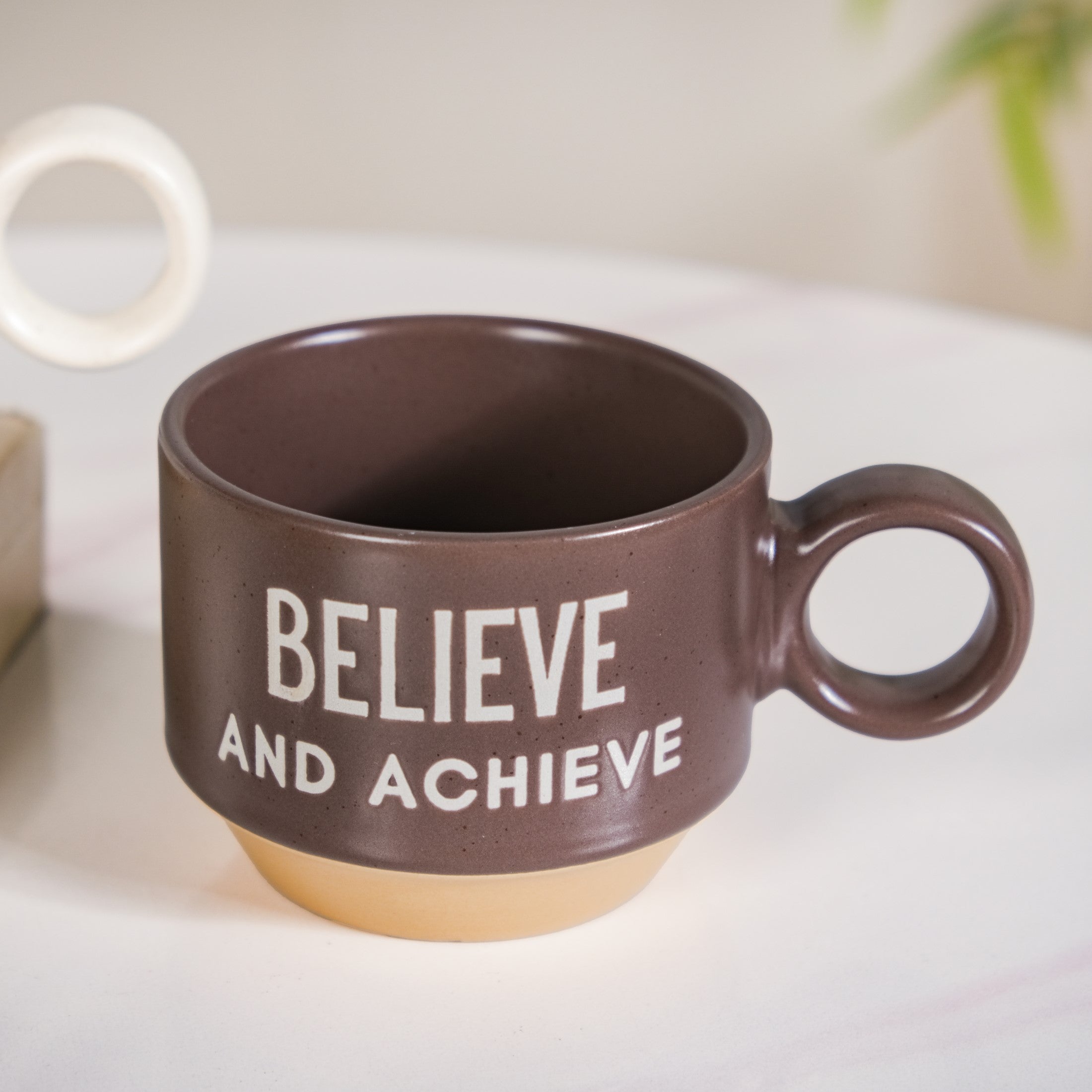 Inspirational Quotes Stackable Tea Cup Set Of 4 215ml