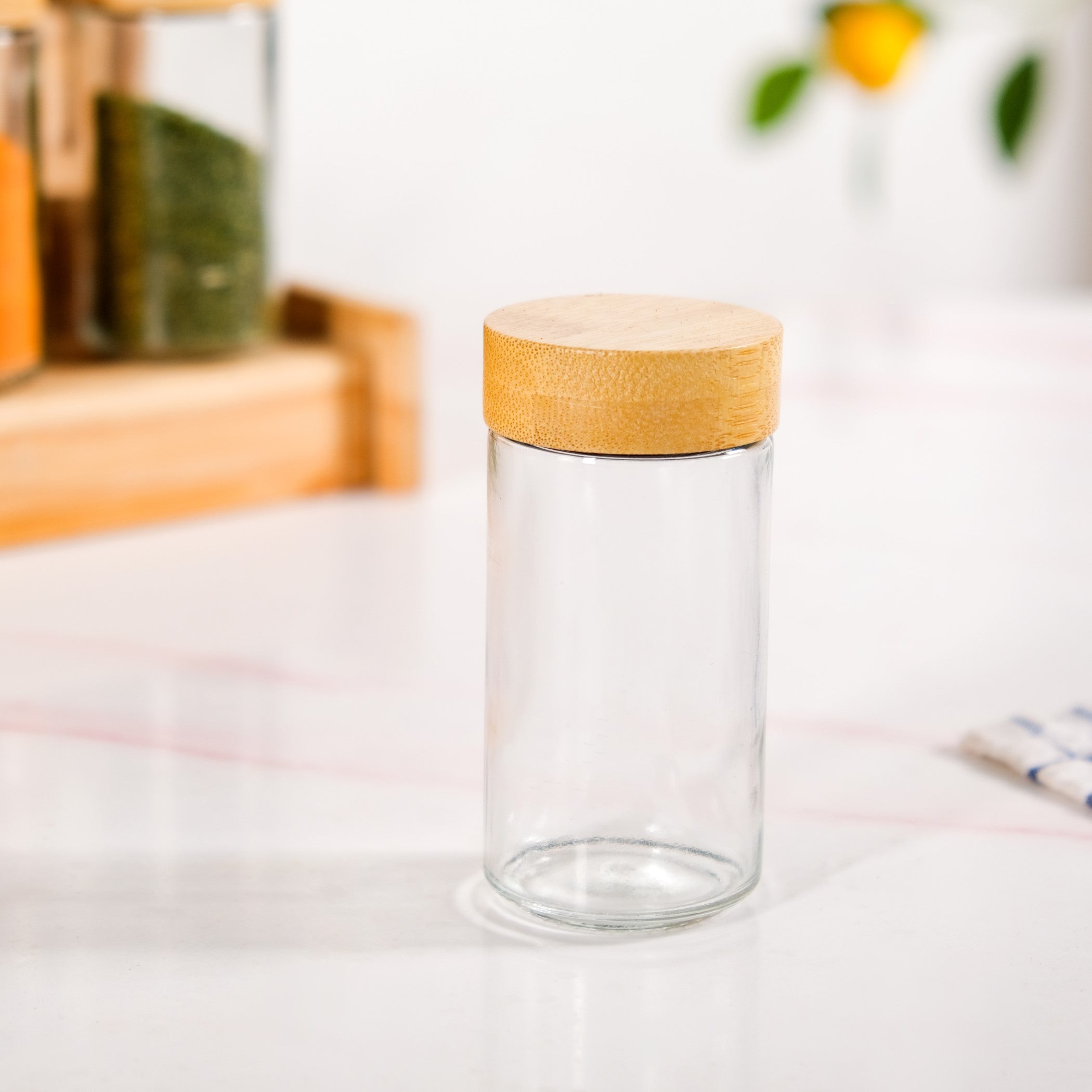 Airtight Spice Jars Set Of 21 With Expandable Wooden Kitchen Organiser Rack