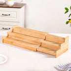 Airtight Spice Jars Set Of 21 With Expandable Wooden Kitchen Organiser Rack