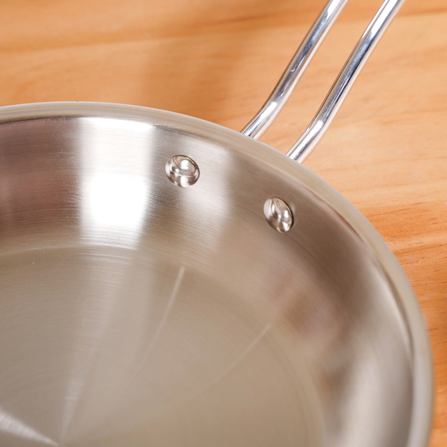 Extra Thick Tri Ply Stainless Steel Fry Pan 1500ml
