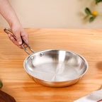 Extra Thick Tri Ply Stainless Steel Fry Pan 1500ml