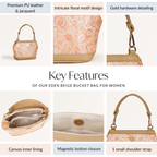 Eden Beige Bucket Bag For Women