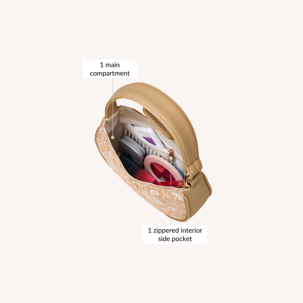 Eden Moon Handbag For Women Beige