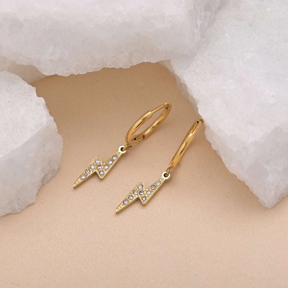 Lightning Hoop Earrings