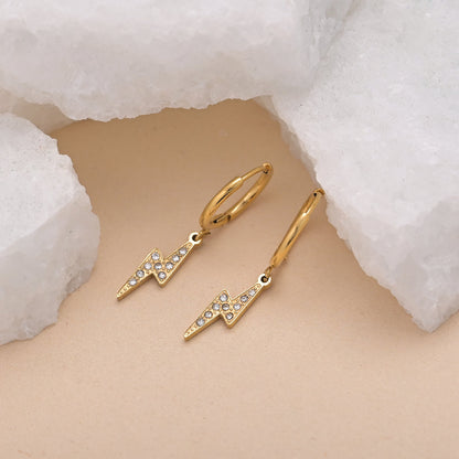 Lightning Hoop Earrings