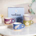 Fern Stackable Ceramic Cup Set Of 4 145ml