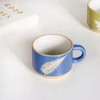 Fern Stackable Ceramic Cup Set Of 4 145ml