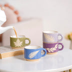 Fern Stackable Ceramic Cup Set Of 4 145ml