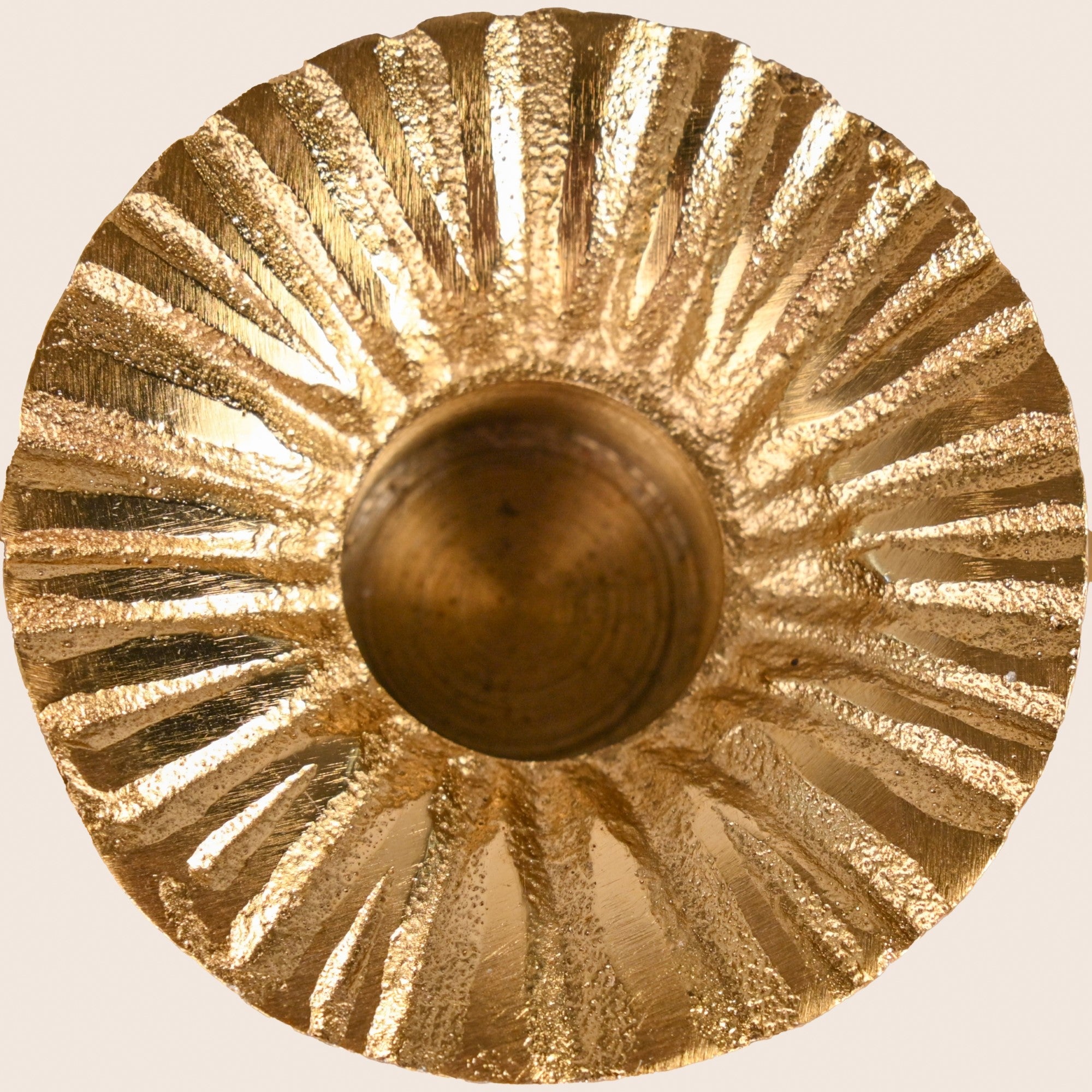 Metal Taper Candle Holder Set Of 2 Gold