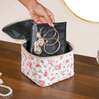 Floral Trinket Storage Bag With Pouch Set Of 6 Orange