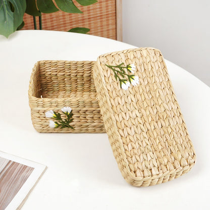 Kauna Storage Basket With Floral Embroidery – Keepsake Organizer Box