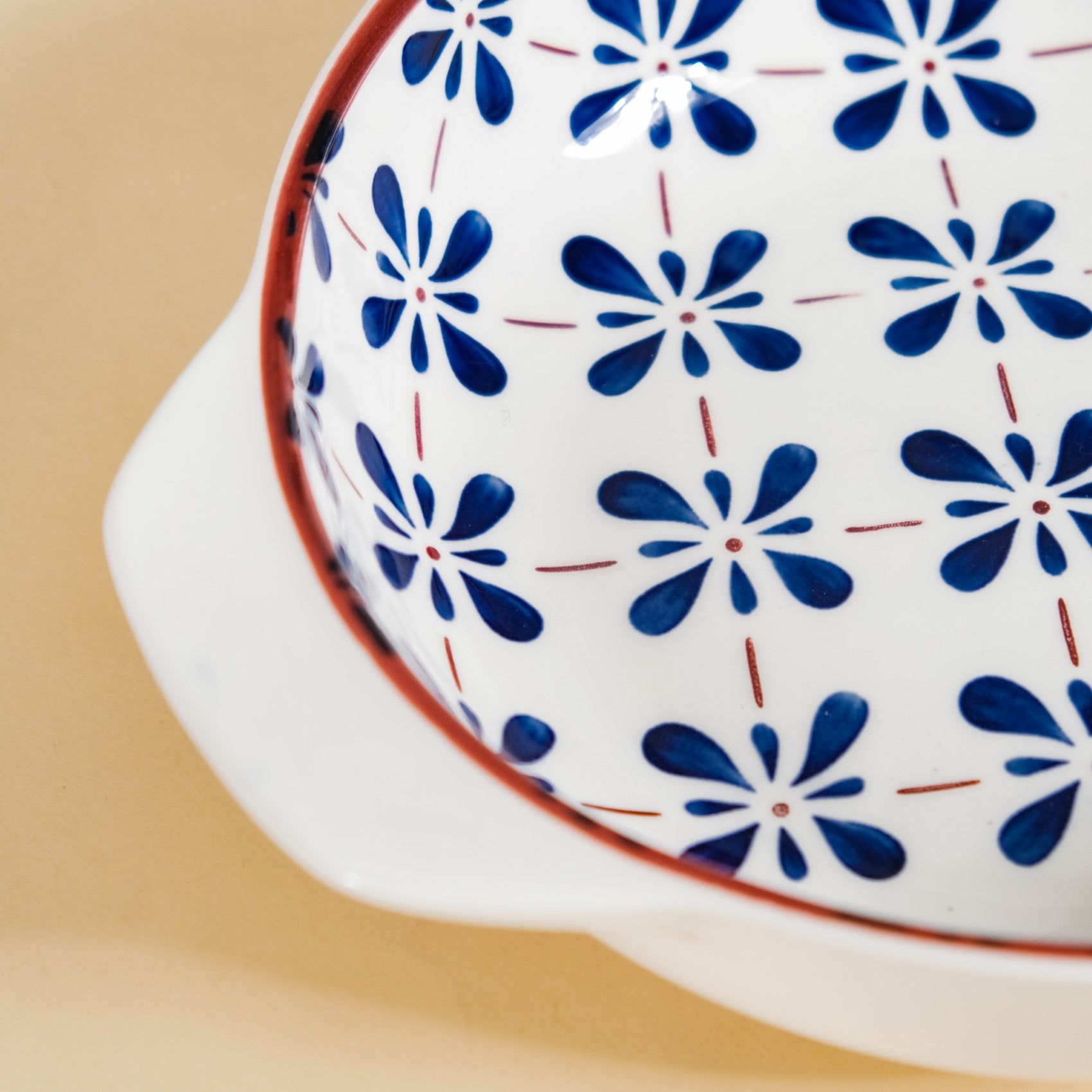 Blue Flower Serving Bowl Set Of 2 1000ml