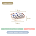 Blue Flower Serving Bowl Set Of 2 1000ml