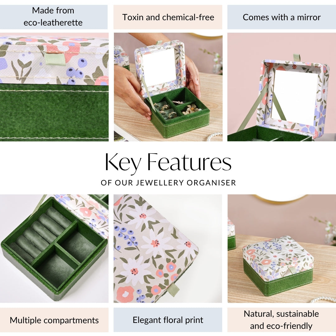 Florina Multi Section Jewellery Box With Mirror