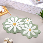 Flower Power Anti Slip Cotton Floor Mat 105x53cm