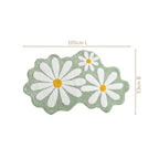 Flower Power Anti Slip Cotton Floor Mat 105x53cm