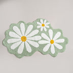 Flower Power Anti Slip Cotton Floor Mat 105x53cm