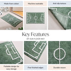 Football Field Anti Slip Cotton Floor Mat 84x57cm