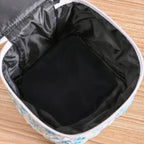 Floral Quilted Jewellery Storage Bag With Pouch Set Of 6 Blue